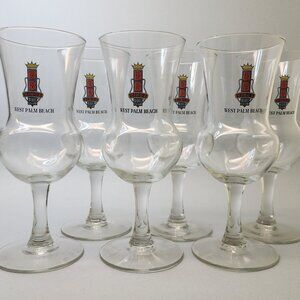 Set of 6 BB King's Blues Club Hurricane Style Glasses - West Palm Beach